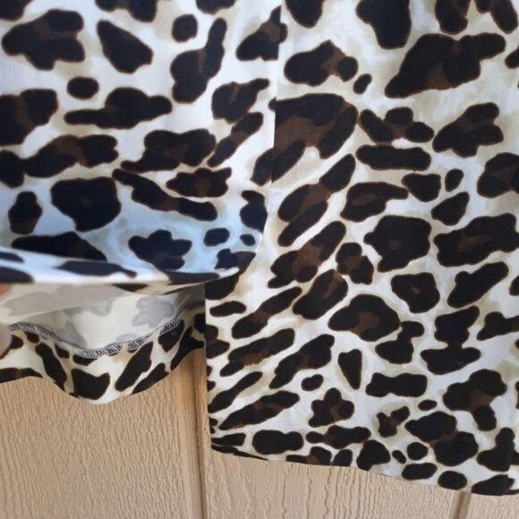 Jones New York Day To Night Leopard Scoop Neck Sleeveless Sheath Dress Sz 14 - Picture 7 of 8